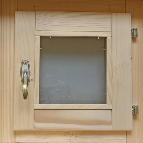 Окно деревянное с двойным остеклением Графит 40*40 